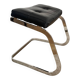 Leather and chrome designer stool