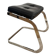 Leather and chrome designer stool