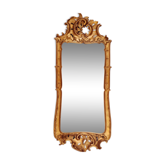 Miroir style Louis XV bois doré  debut XXème 55x125cm