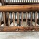Rattan and wood magazine rack - VINTAGE (1970)