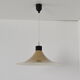 Mid-century Brown Lacquered metal Pendant circa 1980's.