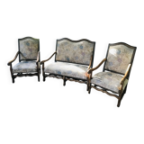 Louis XII bench and armchairs
