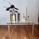 Bouillotte lamp with two lights in gilded bronze