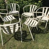 Lot of 5 vintage garden chairs