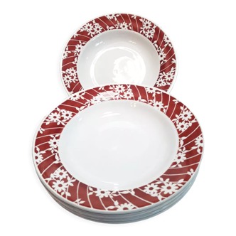 6 Amandinoise soup plates