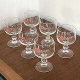 6 new Luminarc stemmed glasses from the 60s