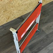1960s 1970s Serving Cart Dinette Side Table Orange Space Age Design
