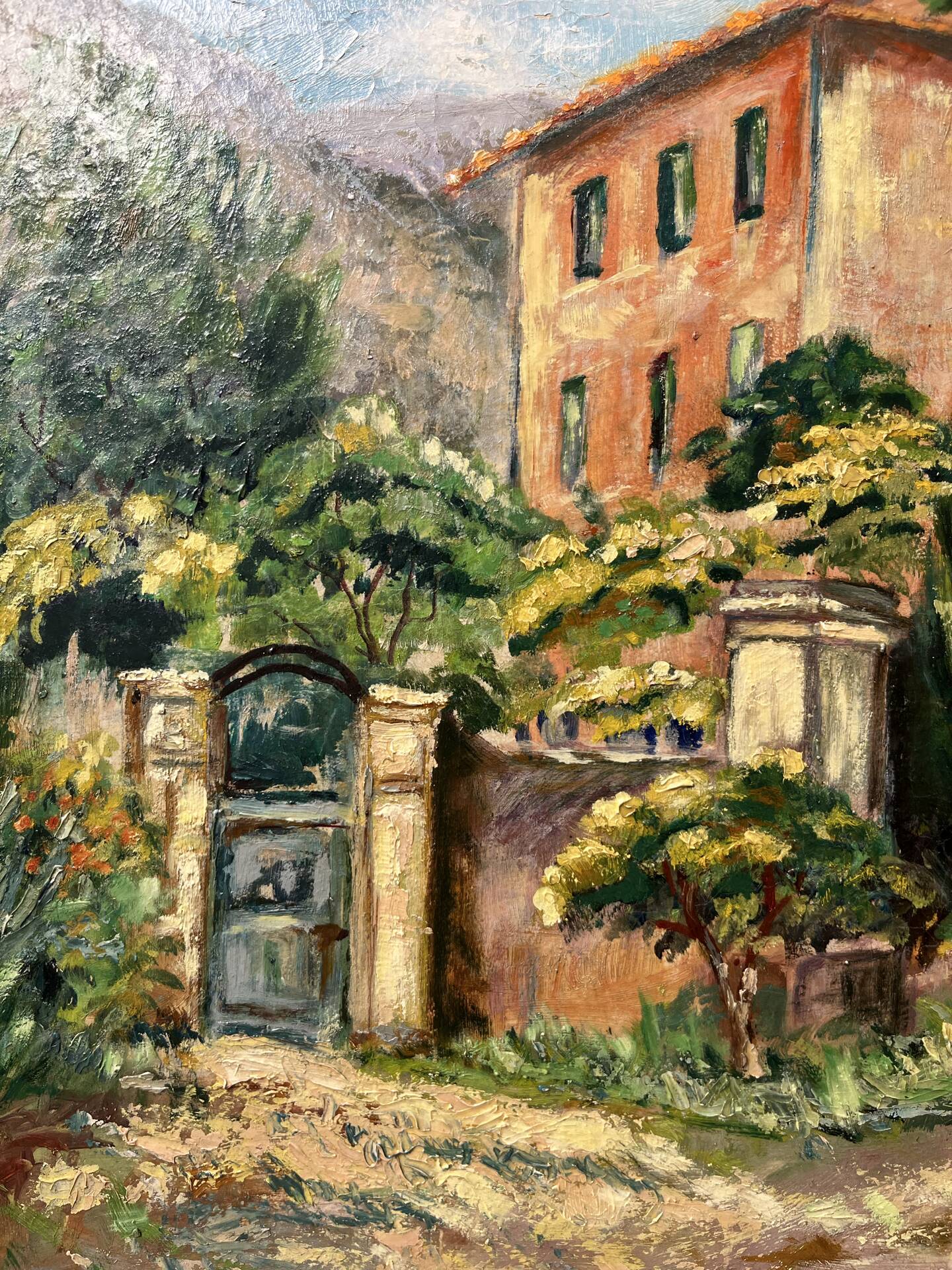 Oil on canvas wooden frame "In the Esterel"