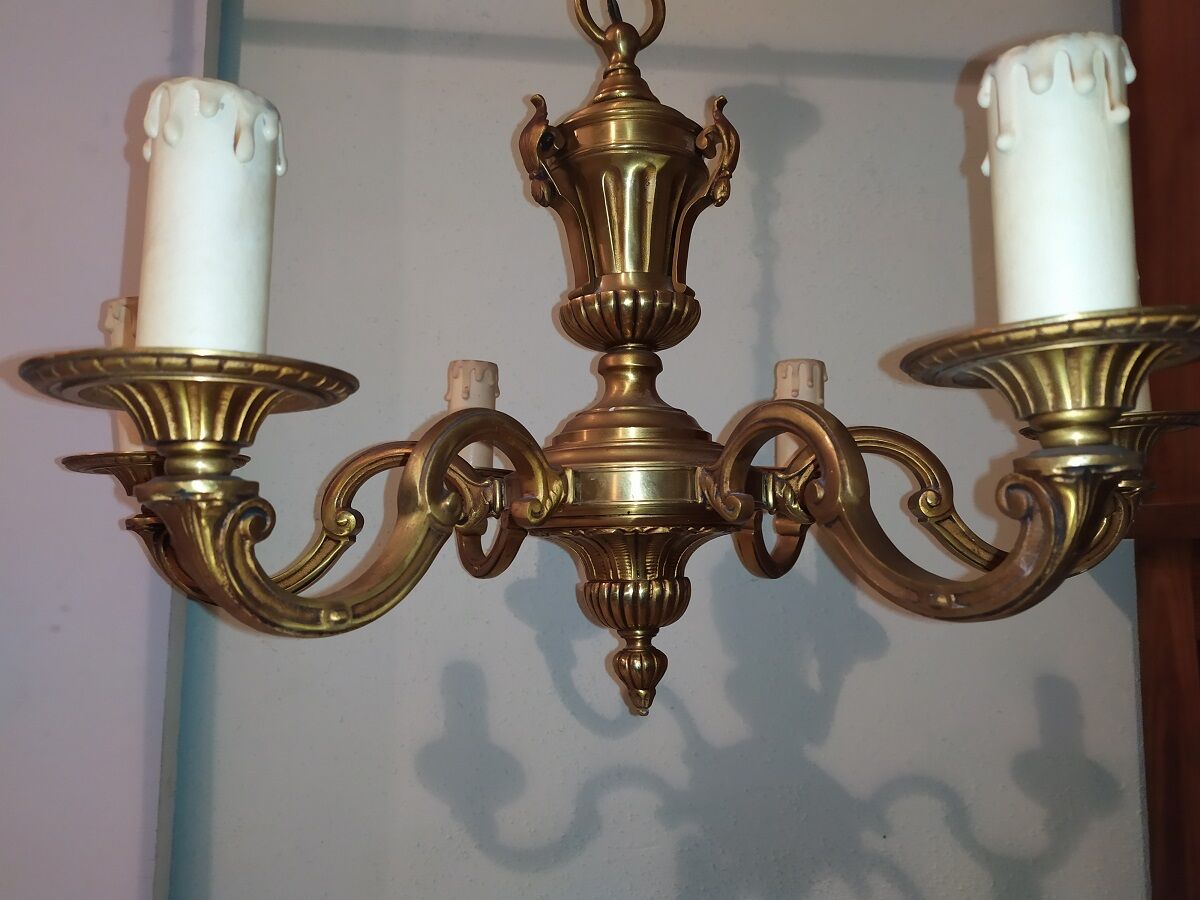 Golden brass luster 6 branches