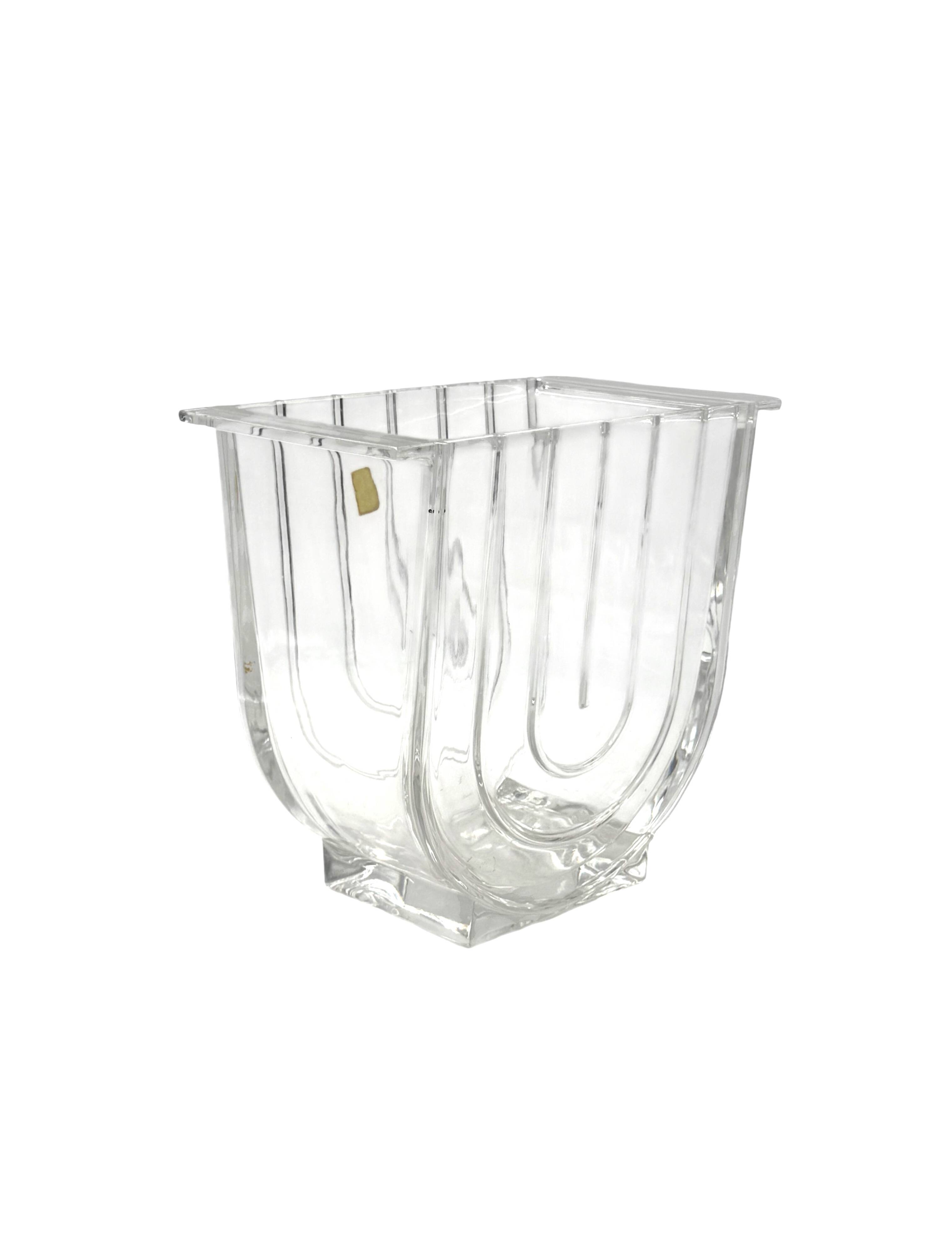 Modern crystal vase / ice bucket, Laura Griziotti for Arnolfo di Cambio 196