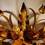 Italian ceiling light in gold-tone metal, 1970s