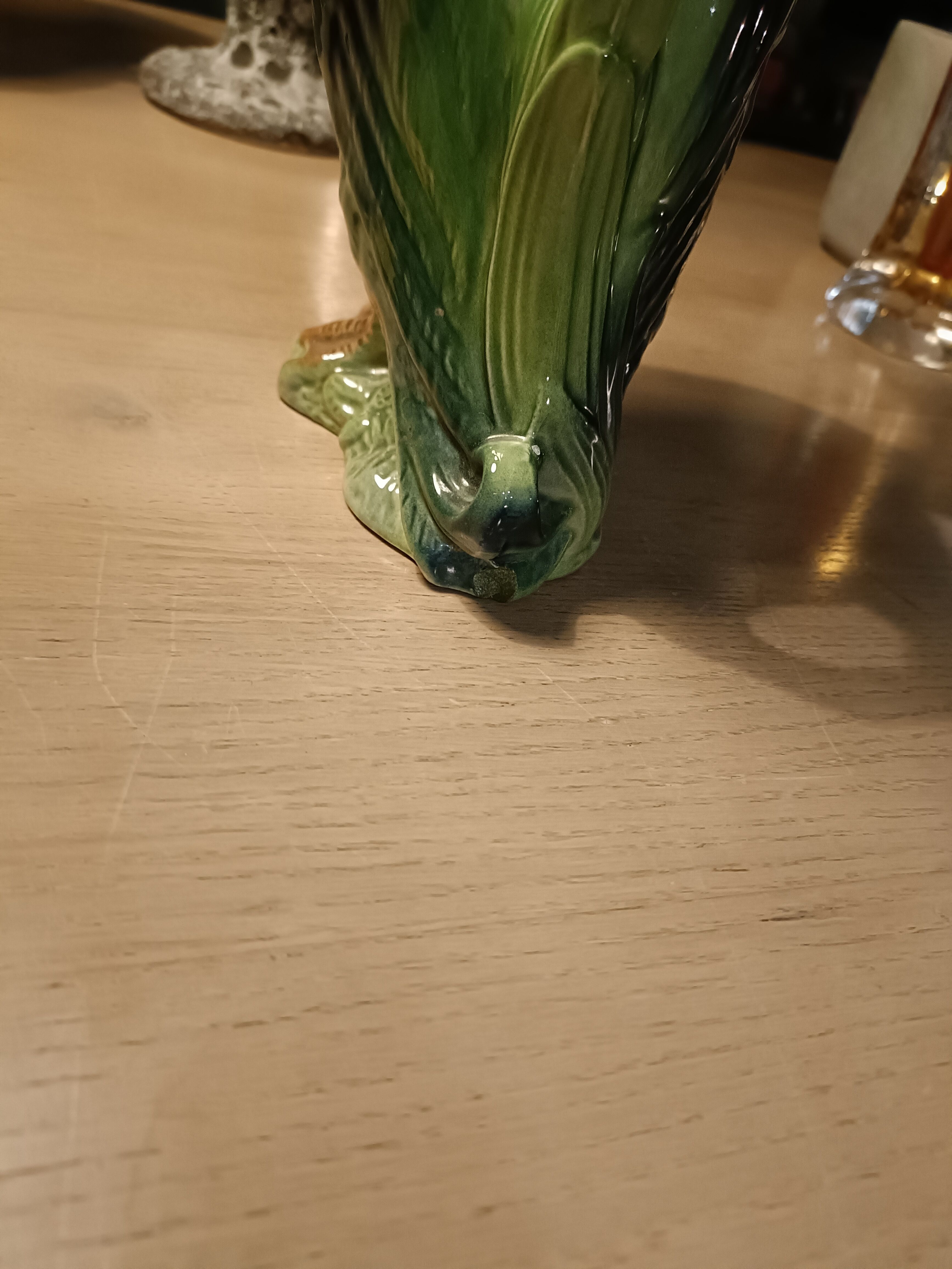 Duck slip signed Saint Clement, earthenware pitcher France