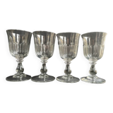 4 verres à eau XIXème – Établissements Legras