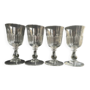 4 verres à eau XIXème – Établissements Legras