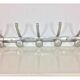 Industrial wall coat rack 5 aluminum hooks
