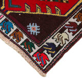 Hand-knotted wool turkish multicolor runner carpet 90 cm x 364 cm