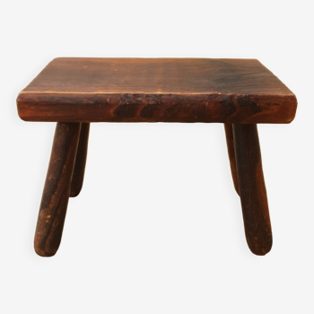 Antique elm stool