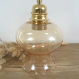 Amber tulip globe lamp