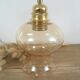 Lampe baladeuse globe tulipe ambré
