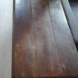 Old marquetry and solid wood chest