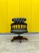 Chesterfield Revolving Captain's Chair with Green Leather Upholstery