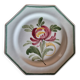 Handcrafted octagonal plate from the Abbey of Notre-Dame du Bec Hellouin in No.