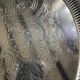 Round silver metal tray