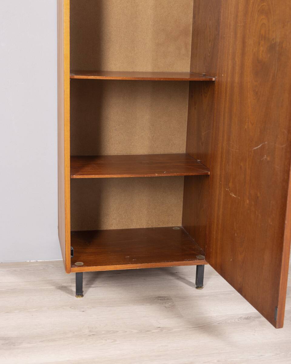Vintage 1960s wooden wardrobe designed by ZAM Milano Italy