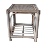 Rattan side table / bedside table 50s-60s