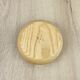 Scandinavian style wooden saucer candle holder
