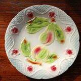 Antique slip plate - pear and apple