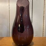 Plum colored glass pitcher