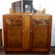 Sideboard art deco 1930 walnut floral pattern