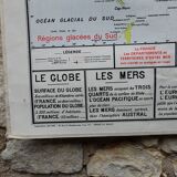 Old school map Vidal Lablache planisphere N° 322