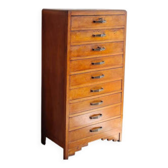 Commode Art déco de type semainier vintage