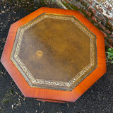 Vintage octagonal bar cabinet – leather top – Art Deco style – years