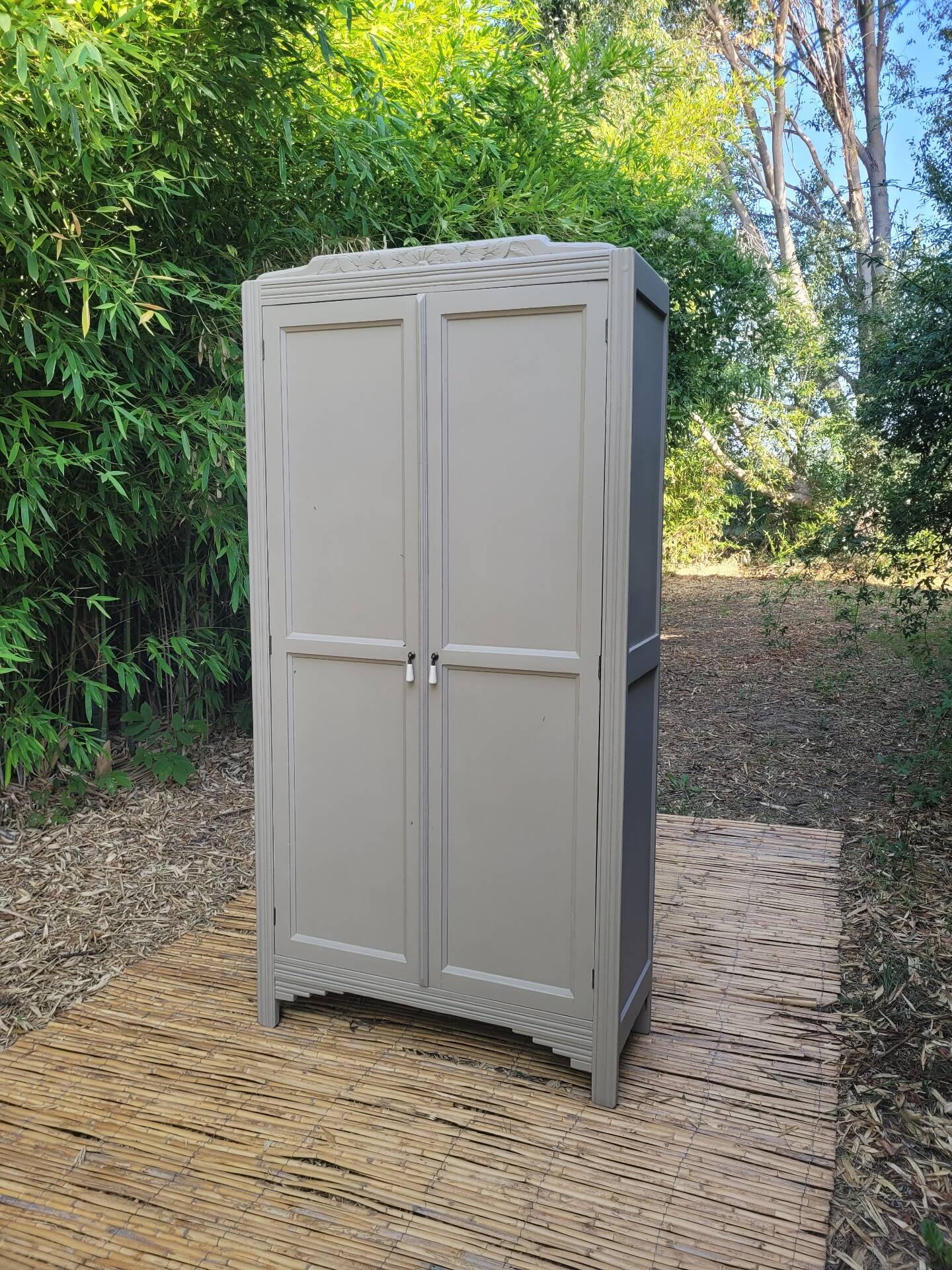 Renovated antique wardrobe - solid wood