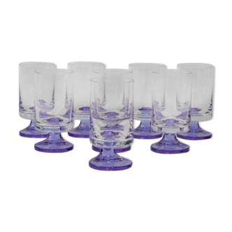 Set of eight smoke glasses by Joe Colombo Manufactured Arnolfo Di Cambio,  1960
