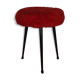 Stool in 1960 1970 vintage red rug