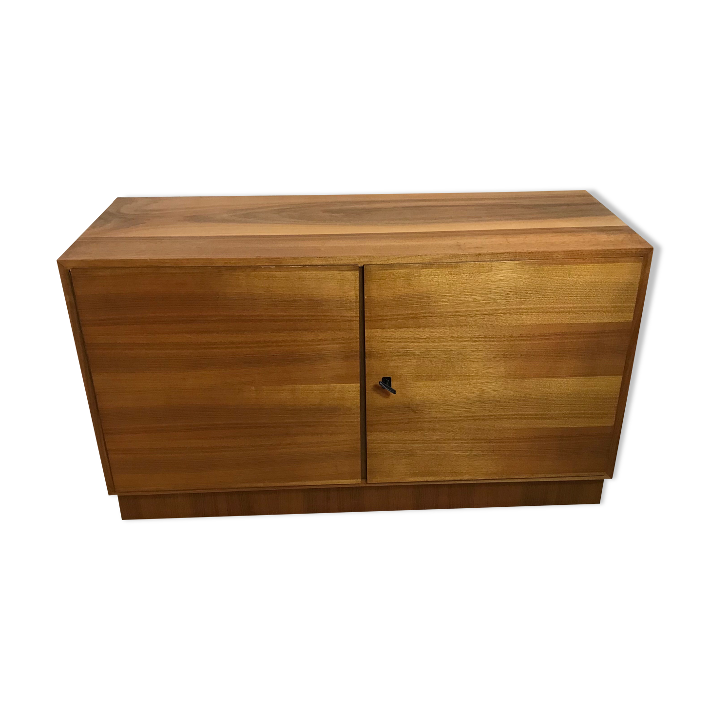 Buffet Box storage cabinet vintage blond walnut 1960-80's