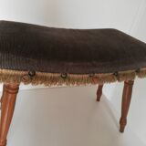 Stool with studs and fringes