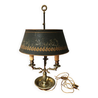 Lampe bouillotte bronze doré style empire