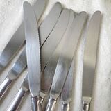 8 vintage stainless steel knives made in France