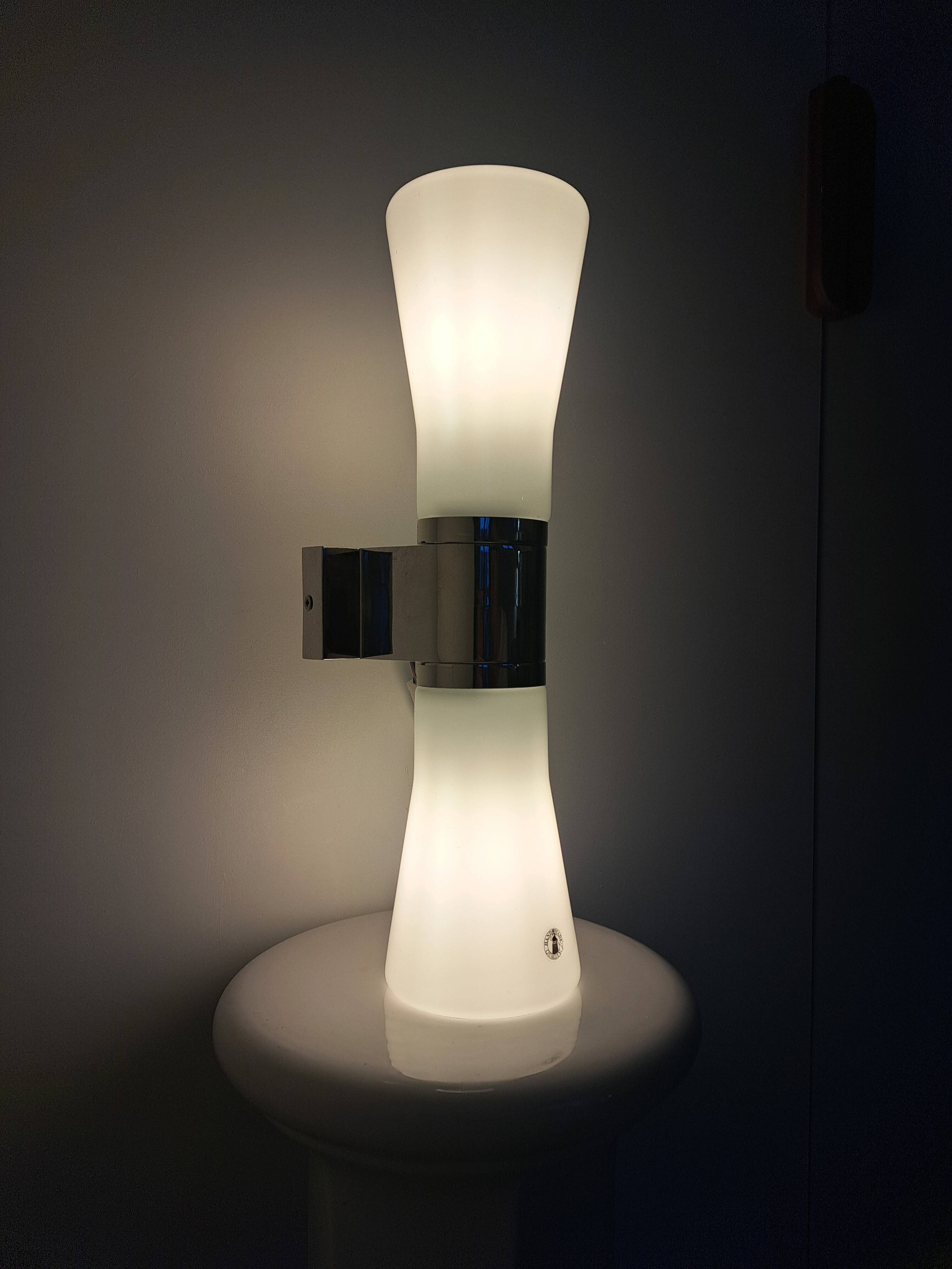 Savern space age bathroom or ambiance wall lamp in glass from Ikea