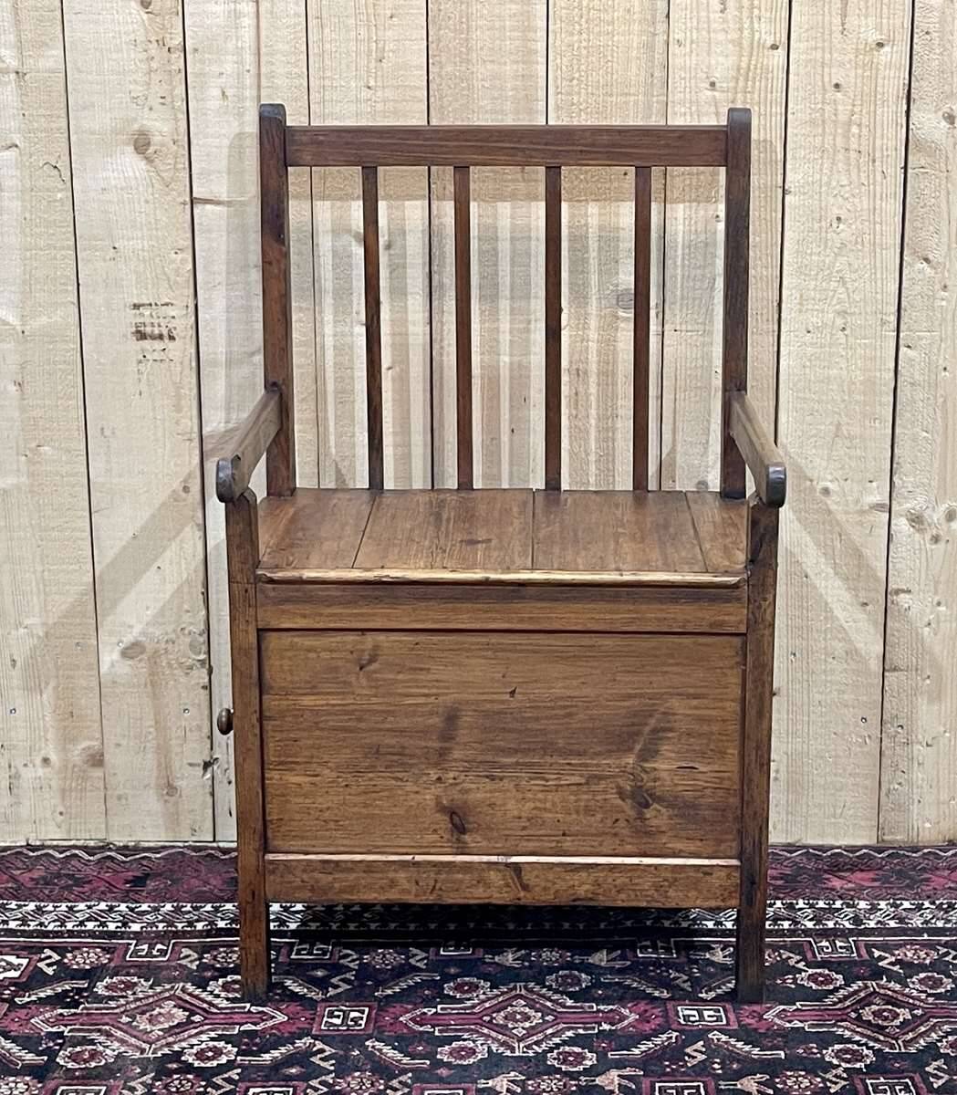 Rustic fir fireplace bench early 20th century