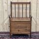 Rustic fir fireplace bench early 20th century