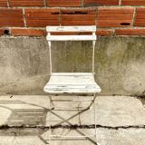 Chaise pliante bois et métal bar déco jardin terrasse et balcon