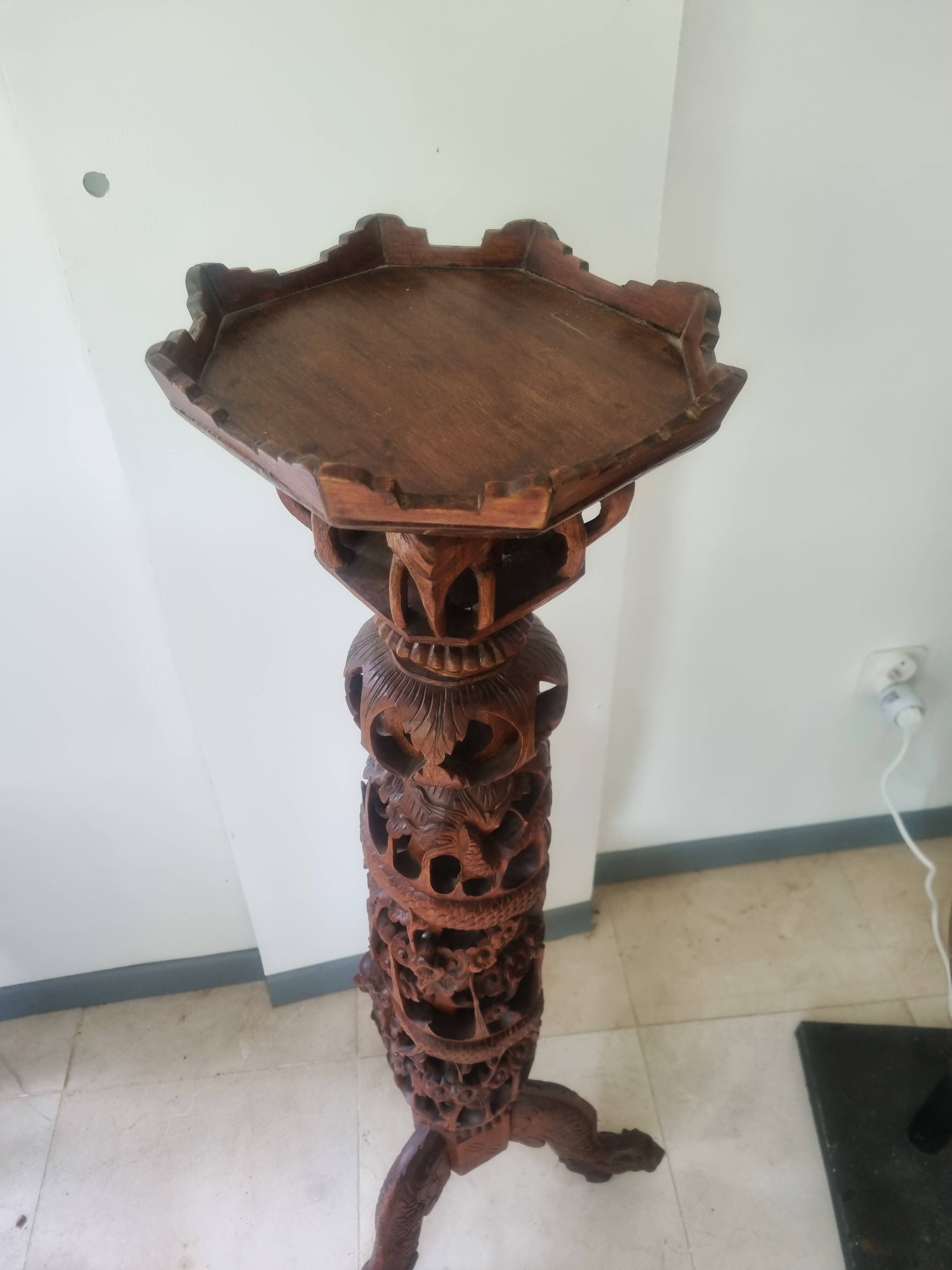 ANTIQUE EXOTIC WOOD TRIPOD SADDLE 1890