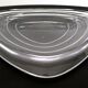 Plat de service triangulaire en verre, Italie, années 1990