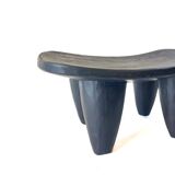 Senoufo M Black wooden stool Side table Bedside table - Côte d'Iv